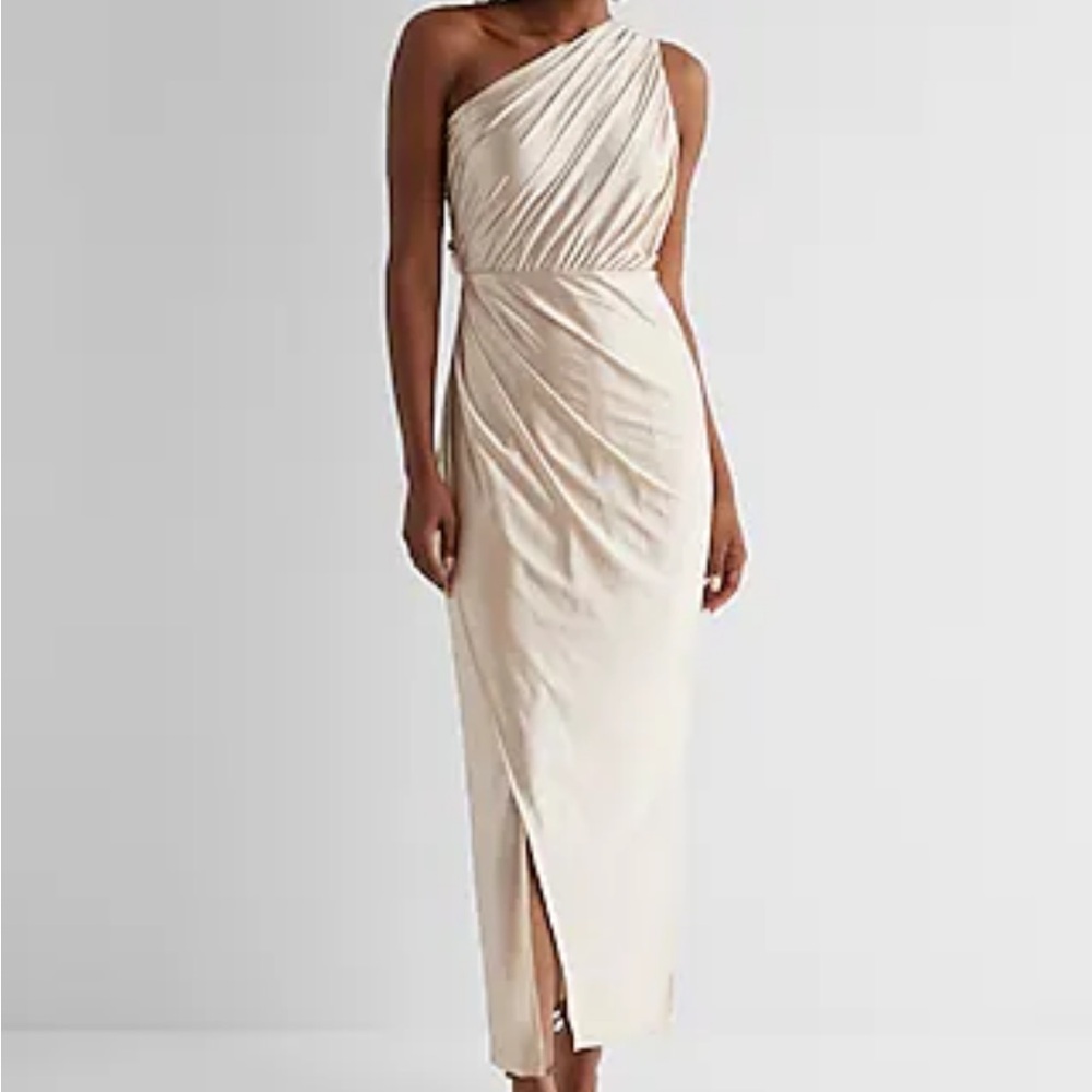 NWT Express Satin One Shoulder Dress Sz XL